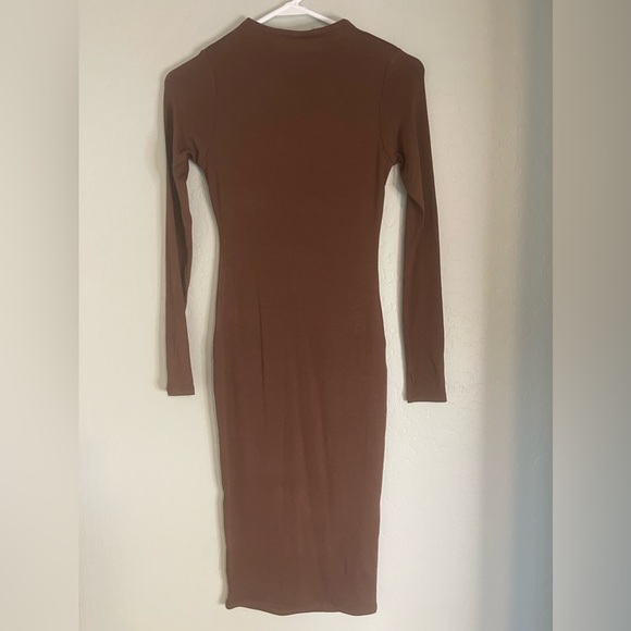 NW midi dress chocolate brown, small NWT - Picture 6 of 7